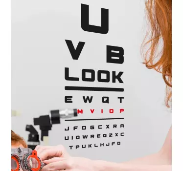 Sticker mode tableau de vision pour test oculaire - TenStickers