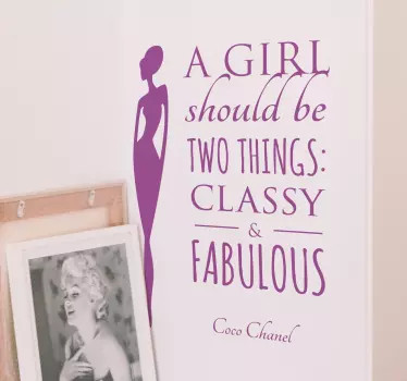 Sticker citation A girl should be Coco Chanel - TenStickers