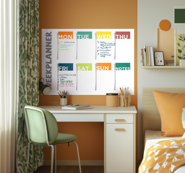 Sticker Mural Ardoise Planifier sa semaine - TenStickers
