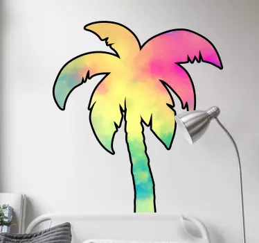 Sticker Mural Chambre Ado Paume multicolore - TenStickers