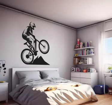 Sticker chambre ado vélo de montagne - TenStickers