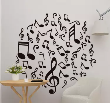 Sticker Mural Note de Musique Notes de musique - TenStickers