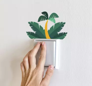 Sticker Maison palmier interrupteur - TenStickers