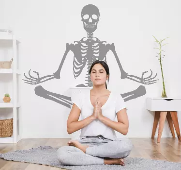 Sticker Forme squelette de méditation - TenStickers