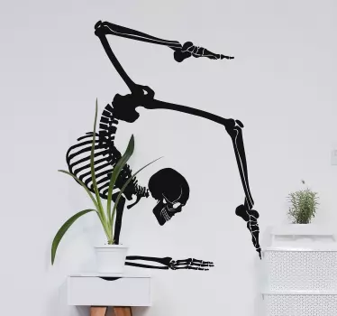 Sticker Forme squelette yoga position - TenStickers