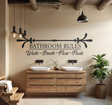 Sticker mural texte salle de bain - TenStickers