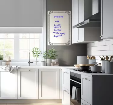 Sticker tableau blanc style vintage - TenStickers