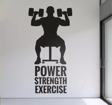 Sticker motivation musculation - TenStickers