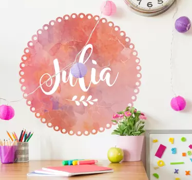 Autocollant nom personnalisé marbre - TenStickers