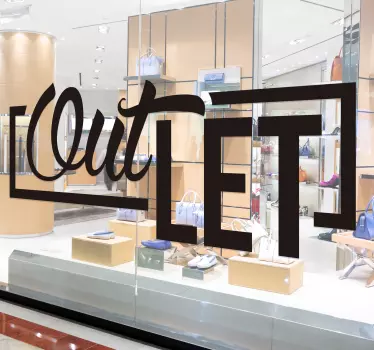 Sticker vitrine soldes outlet - TenStickers