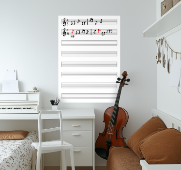 Sticker page de partition de musique - TenStickers