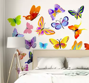 Sticker papillons multicolores - TenStickers
