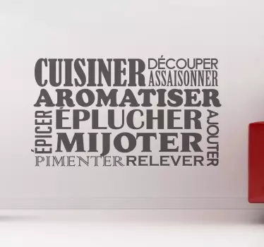 Sticker cuisine recette pêle-mêle cuisine - TenStickers