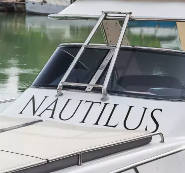 Sticker personnalisé bateau typographie latine - TenStickers