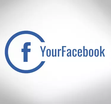 Sticker vitrine personnalisé Facebook - TenStickers