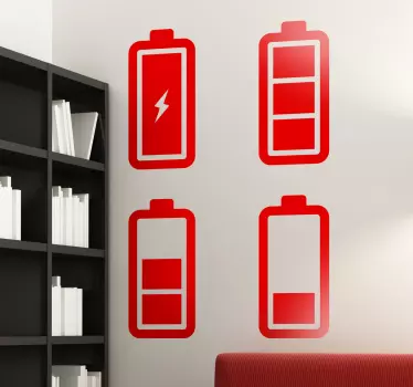 Sticker pictogrammes batterie - TenStickers