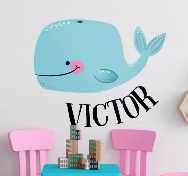 Sticker Chambre Enfant Petite Baleine - TenStickers