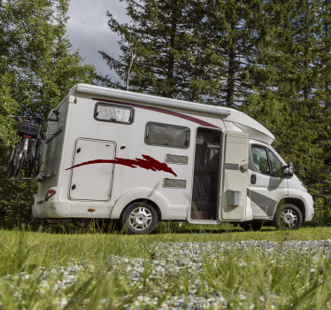 Sticker camping car dessin latéral - TenStickers