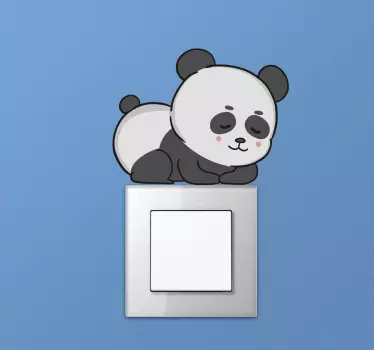Sticker interrupteur anime panda endormi - TenStickers