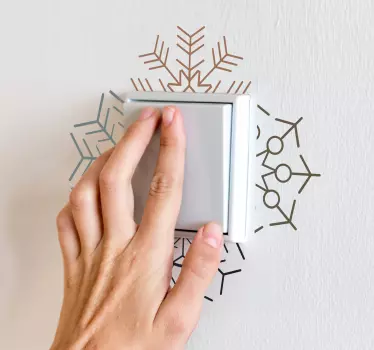 Sticker pour Interrupteur Flocon de neige - TenStickers