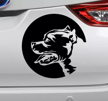 Autocollant voiture american staff terrier - TenStickers