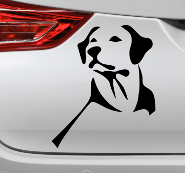 Autocollant voiture labrador - TenStickers