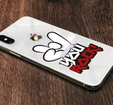 Autocollant iPhone musique "You Rock" - TenStickers