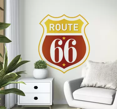 Sticker route 66 logo - TenStickers
