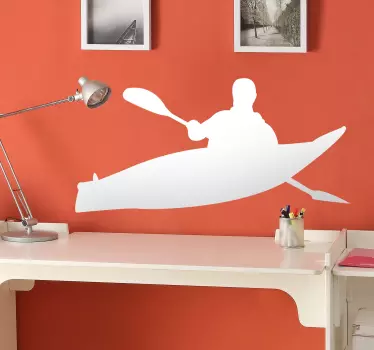 Sticker silhouette canoe kayak - TenStickers