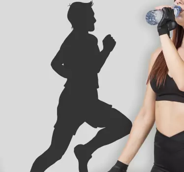 Sticker silhouette coureur - TenStickers