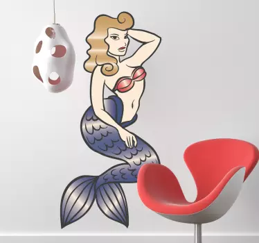 Sticker sirène couleur - TenStickers
