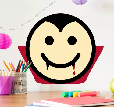 Sticker smiley heureux Dracula - TenStickers