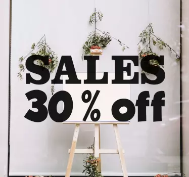 Sticker soldes 30% de réduction - TenStickers