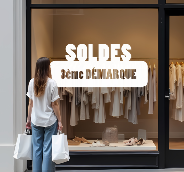 Sticker soldes 3ème démarque - TenStickers