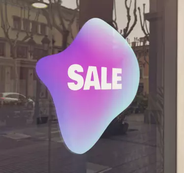 Sticker soldes avis de promotion vitrine - TenStickers
