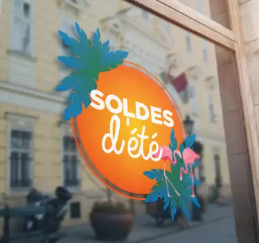 Sticker soldes d'été motif estival - TenStickers