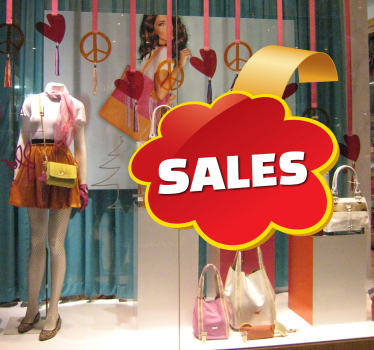 Sticker soldes Étiquette de promotion des ventes - TenStickers