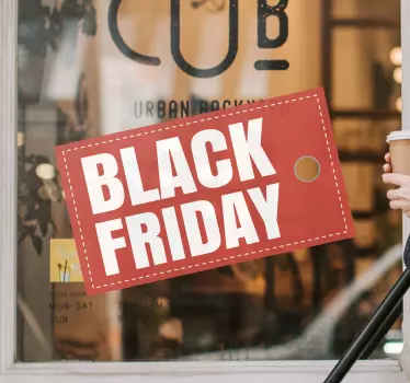 Sticker soldes étiquette de vente noire - TenStickers