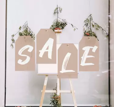 Sticker soldes étiquettes suspendues de vente - TenStickers