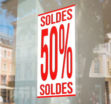Sticker soldes format allongé à prix réduit - TenStickers