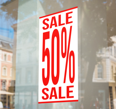 Sticker soldes format allongé à prix réduit - TenStickers