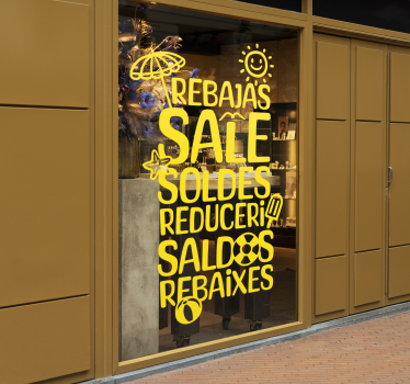 Sticker soldes langues d'été - TenStickers