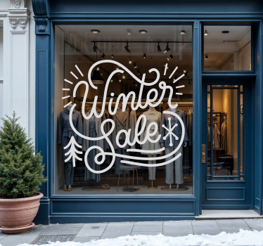 Sticker soldes lettrage d'hiver - TenStickers