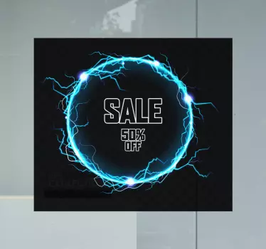 Sticker soldes offre électrique - TenStickers