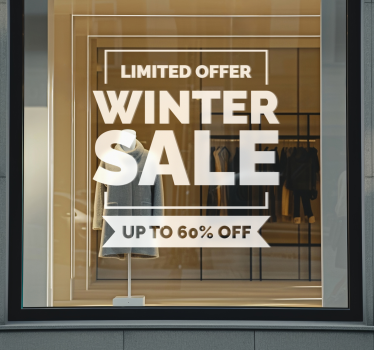 Sticker soldes offre limitée d'hiver - TenStickers