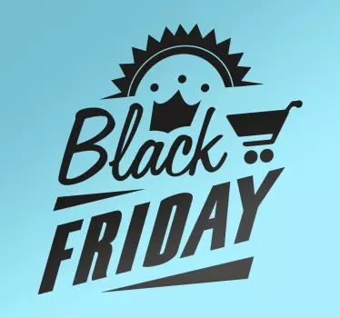 Sticker soldes offres shopping black friday - TenStickers