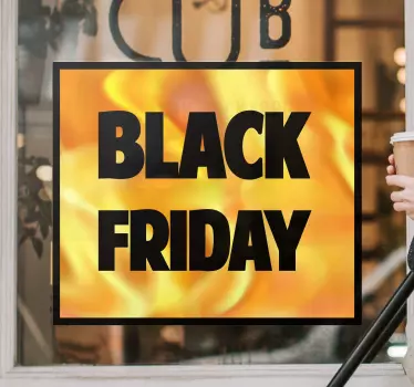Sticker soldes panneau promotionnel enflammé - TenStickers