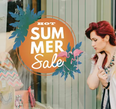 Sticker soldes promotions estivales brûlantes - TenStickers
