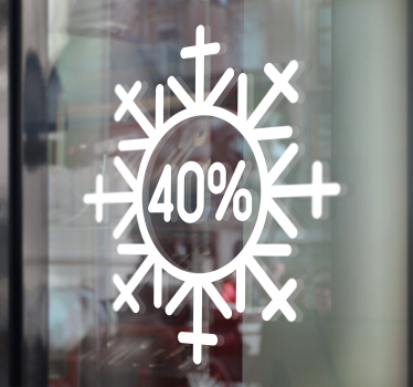 Sticker soldes remise sur les flocons de neige - TenStickers
