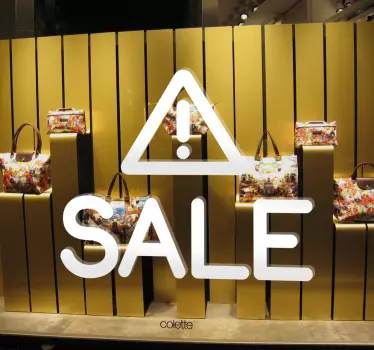 Sticker soldes sale panneau danger - TenStickers